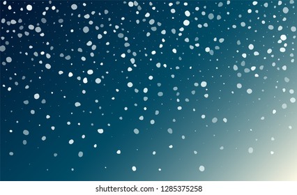 Vector Snow Background. Illustration for Winter Holiday Greetings. Isolated Snowflakes Background. Fantasy  Snowstorm Illustration Design.