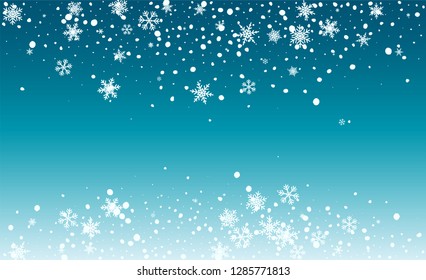 Vector Snow Background. Illustration for Winter Holiday Greetings. Glitter White Snow Background. Fantasy  Snowstorm Illustration Design.