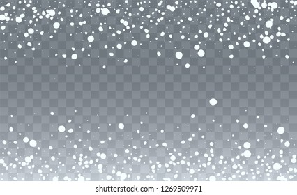 Vector Snow Background. Winter Holiday Illustration. Background with Flying Snowflakes. Fantasy  Snowstorm Illustration Design.