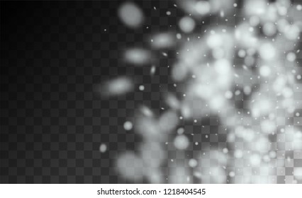 Vector Snow Background. Winter Snowy Vector Illustration. Glitter White Snow Background. Magic Blizzard Illustration Design.