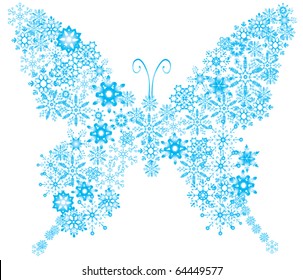 vector snow butterfly