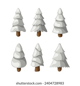 Ilustración del árbol de navidad de nieve vectorial