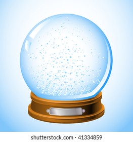 vector snow dome ( you can easily put you image inside)