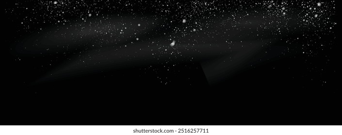 Vector snow falling snowflakes background illustration