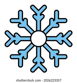 Vector Snow Filled Outline Icon Design
