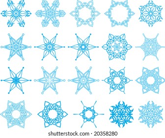 Vector Snow Flakes Collection