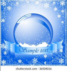 vector of snow globe