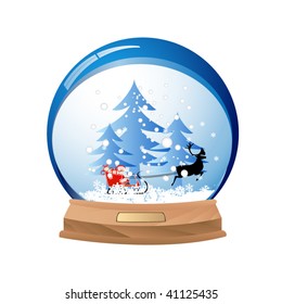 Vector snow globe