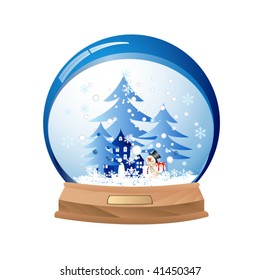 Vector snow globe