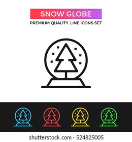Vector snow globe icon. Christmas concepts. Premium quality graphic design. Modern signs, outline symbols collection, simple thin line icons set for websites, web design, mobile app, infographics