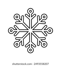 Vector snow icon. Weather or cold air illustration. On a blank background and can be edited again.