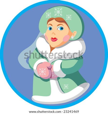 Vector. Snow maiden.