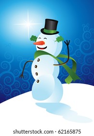 vector snow man