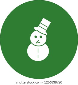 vector snow man icon