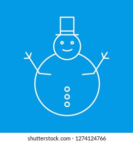 vector snow man icon
