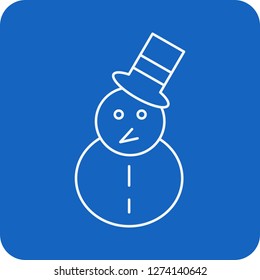 vector snow man icon