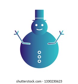 vector snow man icon

