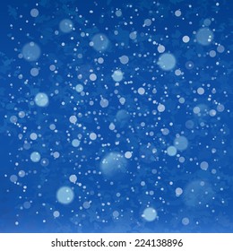 Vector snow sky background. Winter illustration. Seasonal banner design.