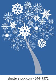 vector snow tree
