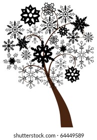 vector snow tree