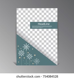Vector snowalkers banner. Clean winer background template