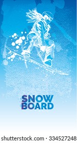  vector snowboard background