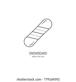 Vector Snowboard icon in trendy linear style