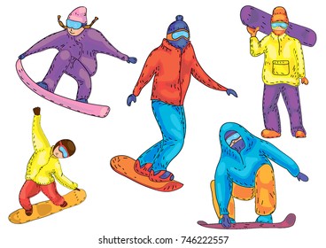 vector snowboard illustration
