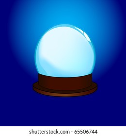 Vector snow-dome or crystal ball.