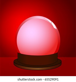 Vector snow-dome or crystal ball.