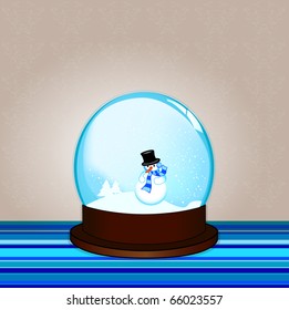 Vector snow-dome. Vector illustration