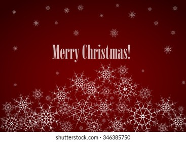 vector snowdrift consisting of snowflakes on dark blue background