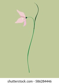 Vector of snowdrop flower symbol.