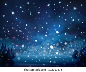 Vector snowfall background.