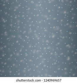 Vector snowfall background. Winter template