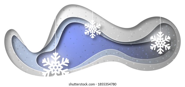 Nevada vectorial en el estilo del arte de papel