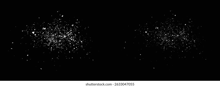 Vector snowfall snowflakes blizzard elements transparent background