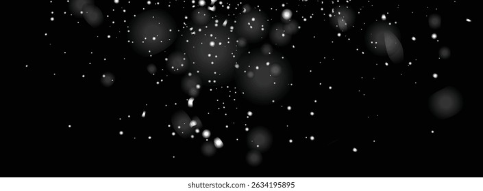 Vector snowfall snowflakes isolated illustration background design
