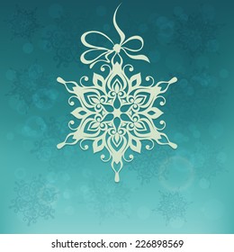 Vector snowflake. Abstract snowflake. Christmas. New Year card 