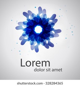 Vector snowflake. Abstract SPA Health beauty logo template. Abstract flower. Business abstract icon. As sign, symbol, web, label. Vector illustration.