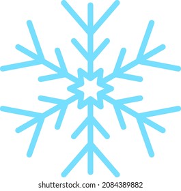 Vector Snowflake - Amazing vector icon of a bright blue snowflake suitable for game, animation, app, icon, sign, sticker, children book, decoration, christmas and illustration in general - Vector Icon