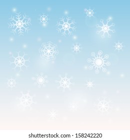 Vector snowflake background template