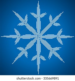 Vector snowflake. Christmas. New Year card illustration. Holiday design. Winter.