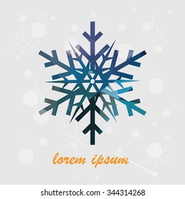 Vector snowflake. Christmas. New Year card illustration. 