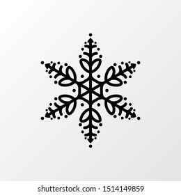 Vector snowflake, christmas, snow icon