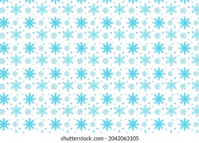 Vector de copo de nieve, navidad, ilustración de patrón ininterrumpido de invierno. Ornamento de heladas azules de diciembre. Se utiliza para fondo, medios, plantilla, decorativo, fondo de pantalla, presentación. Resumen creativo simple 