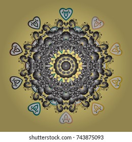 Vector snowflake colorful background.