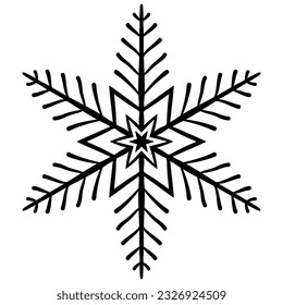 Diseño de copos de nieve vectores. Icono de la erupción de nieve del doodle de Navidad