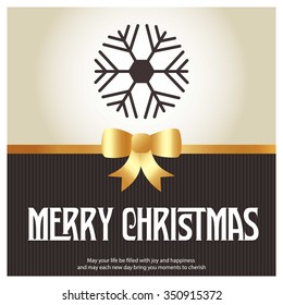 Vector snowflake Flat Icon card. Abstract snowflake of geometric shapes. Sign of the White snowflakes on blue background. Christmas. New Year card illustration. Holiday design Winter backgrounds