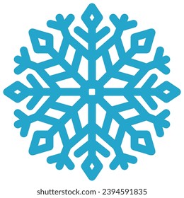 Vector snowflake icon for Christmas decoration, banners, cards and patterns. Isolated on white background